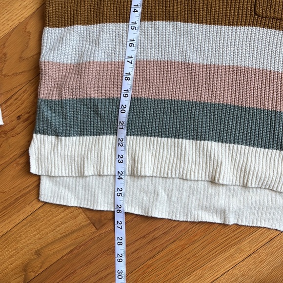 EUC Madewell Thompson Cream Multicolor Striped Sweater Size L - Picture 4 of 12